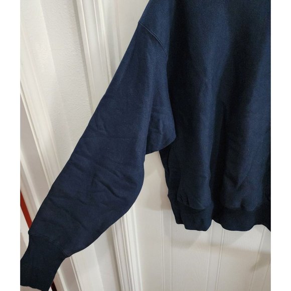 VTG Reverse Weave CHAMPION Sweatshirt Mens Navy Blue Nautical Flag Logo Size L - Picture 6 of 11